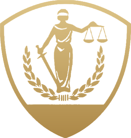 The Nyaayam Associates crest — Lady Justice within a laurel shield